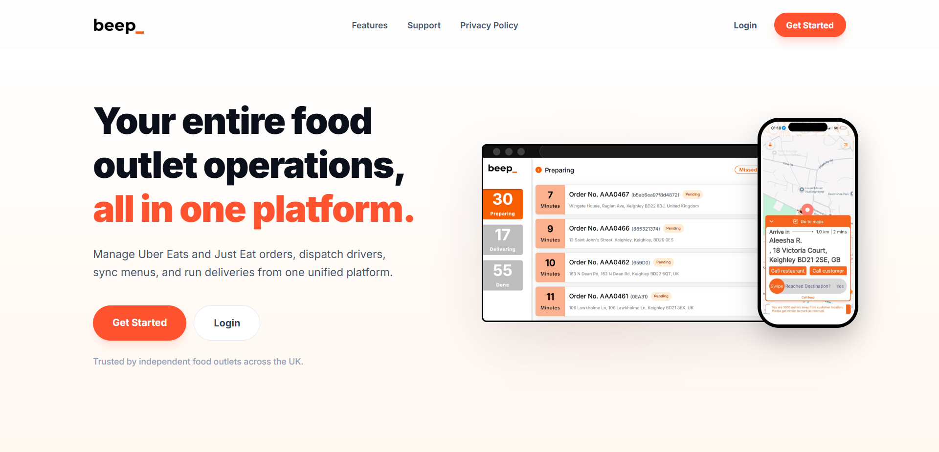 Beep platform screenshot